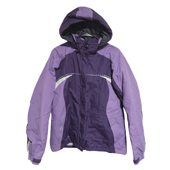Columbia Purple Hooded Winter Jacket Womens Size Large Waterproof Breathable - Picture 2 of 7